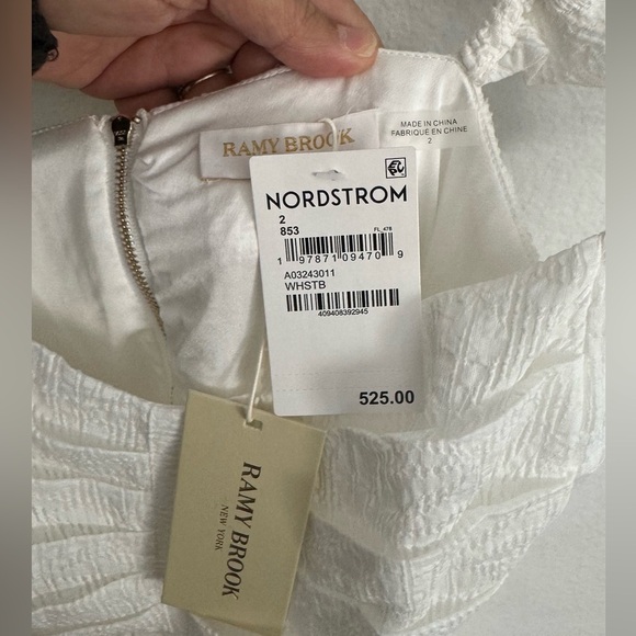 NWT Ramy Brook Elegant White Sleeveless Dress size 2 - Picture 6 of 6